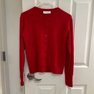 Cashmere red cardigan